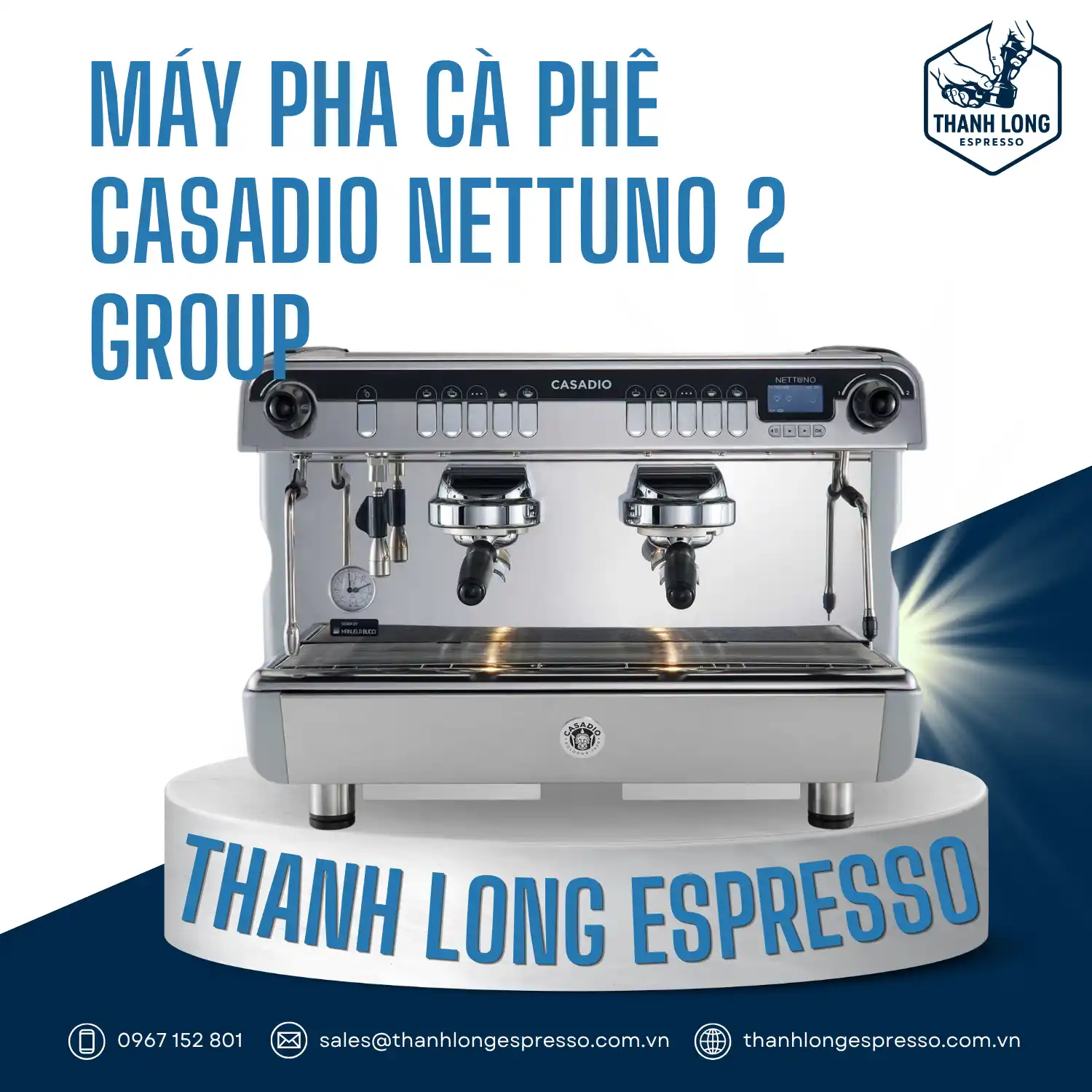 Casadio Nettuno 2 Group – mặt sau thân máy Casadio