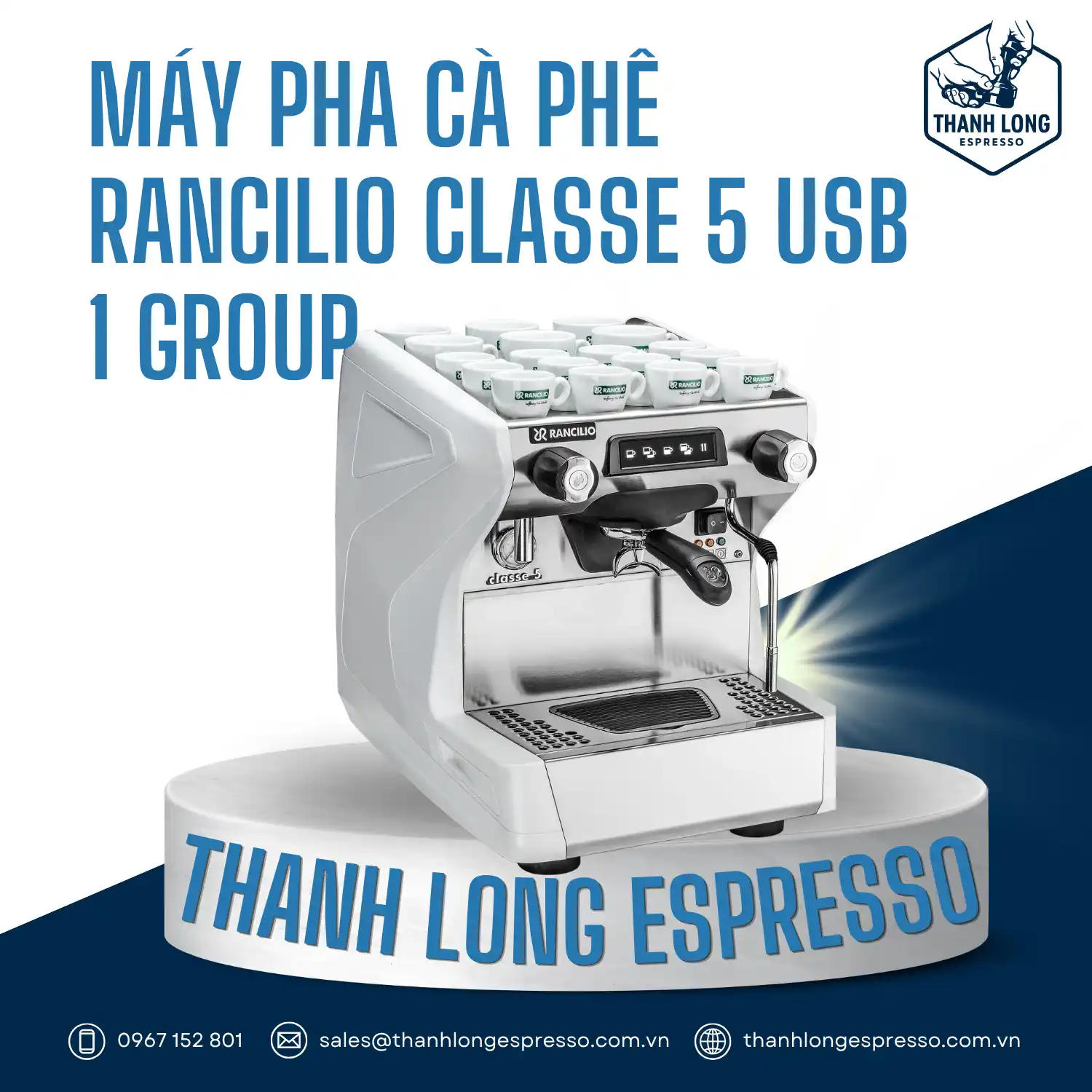 Rancilio Classe 5 USB 1 Group – toàn cảnh máy