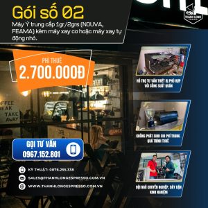 Thuê máy pha cà phê Ý trung cấp – Gói 02 | Thanh Long